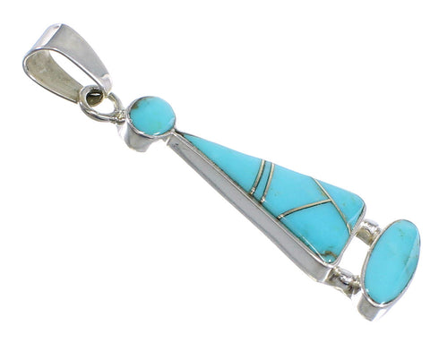 Authentic Silver And Turquoise Slide Pendant RX54564