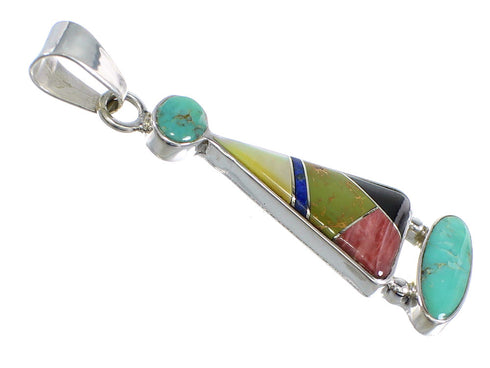 Southwestern Multicolor And Sterling Silver Pendant RX54585