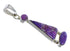 Southwest Sterling Silver And Magenta Turquoise Inlay Pendant RX54595