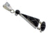 Authentic Sterling Silver And Jet Inlay Pendant RX54597