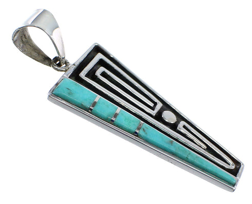 Genuine Sterling Silver Turquoise Southwest Pendant JX54242