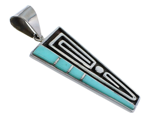 Turquoise Genuine Sterling Silver Southwest Pendant JX54243