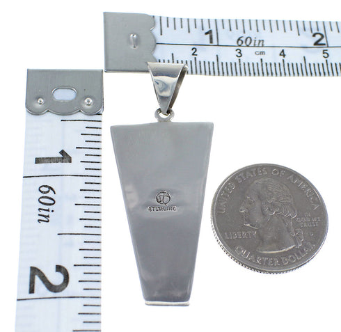 Turquoise Genuine Sterling Silver Southwest Pendant JX54243