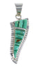 Sterling Silver Southwest Turquoise Inlay Slide Pendant JX54253