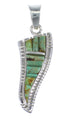 Southwestern Turquoise Inlay Sterling Silver Slide Pendant JX54261