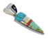 Genuine Sterling Silver Southwest Multicolor Pendant RX54302