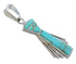 Southwest Turquoise Inlay Sterling Silver Pendant RX54321