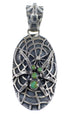 Southwest Sterling Silver And Turquoise Spider Pendant VX55134