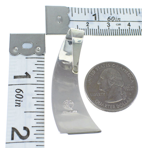 Southwest Authentic Sterling Silver Multicolor Sun Pendant VX55139