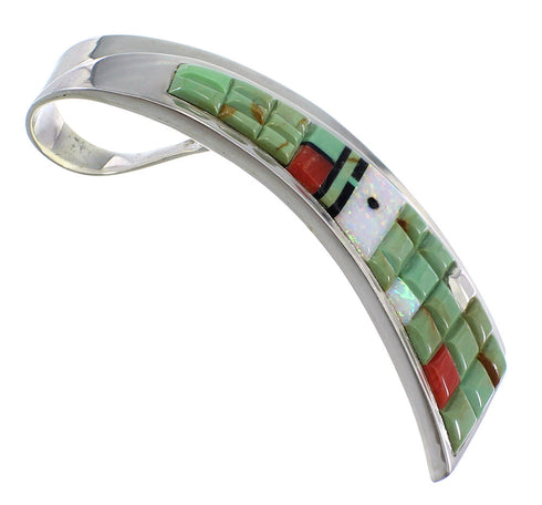 Authentic Sterling Silver Multicolor Sun Pendant VX55142
