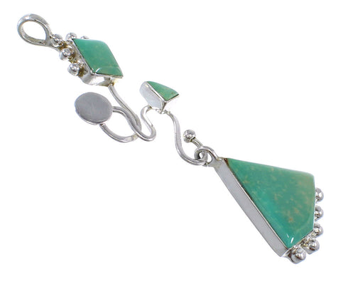 Silver And Turquoise Southwest Pendant WX57866