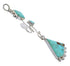 Silver And Turquoise Slide Southwest Pendant WX57874
