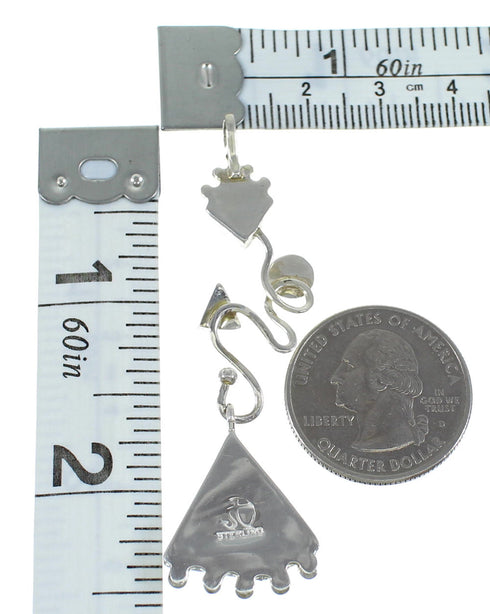 Silver And Turquoise Slide Southwest Pendant WX57874