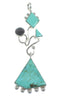 Turquoise Silver Slide Southwest Pendant WX57885
