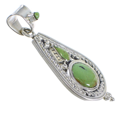 Silver Turquoise Southwest Slide Pendant WX57924