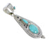Southwest Turquoise Sterling Silver Slide Pendant WX57942