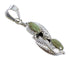 Southwest Turquoise And Sterling Silver Leaf Pendant WX58041
