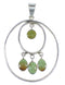 Turquoise Southwestern Sterling Silver Pendant WX58063