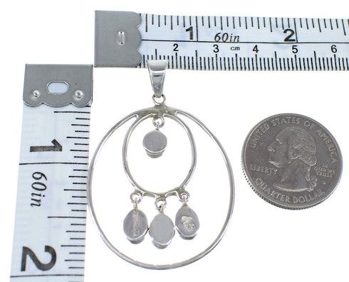 Turquoise Southwestern Sterling Silver Pendant WX58063