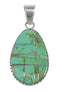 Authentic Sterling Silver And Turquoise Inlay Pendant VX55330