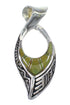 Turquoise And Silver Reversible Water Waves Pendant VX55376