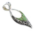 Southwestern Turquoise And Silver Reversible Water Waves Pendant VX55378