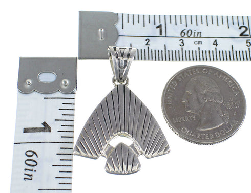 Sterling Silver And Turquoise Reversible Slide Pendant Jewelry VX55382