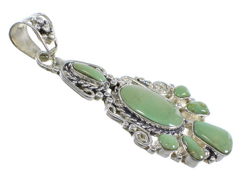 Authentic Sterling Silver And Turquoise Southwest Pendant VX55239