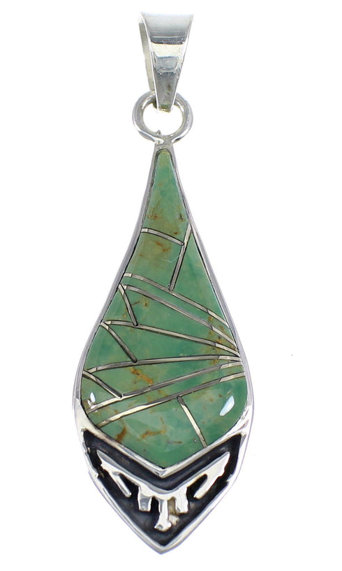 Authentic Sterling Silver And Turquoise Pendant VX54879