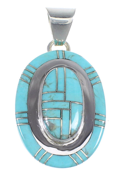 Genuine Sterling Silver And Turquoise Pendant Jewelry VX54727