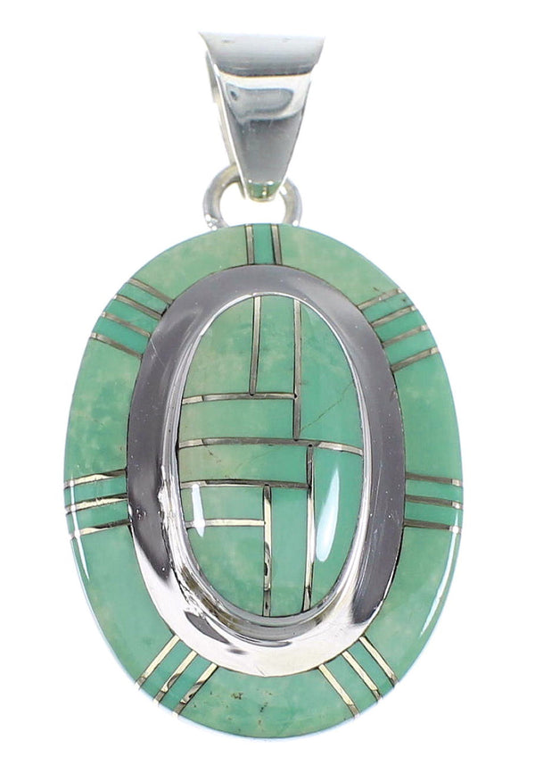 Sterling Silver And Turquoise Southwest Pendant Jewelry VX54732