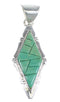 Southwest Turquoise And Authentic Sterling Silver Pendant Jewelry VX54794