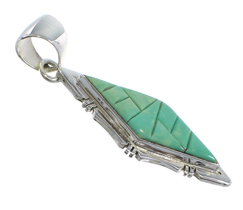 Southwest Turquoise And Sterling Silver Pendant Jewelry VX54793