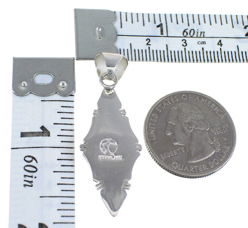 Southwest Turquoise And Sterling Silver Pendant Jewelry VX54793