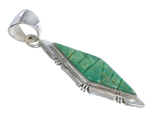 Southwest Turquoise And Genuine Sterling Silver Pendant Jewelry VX54795