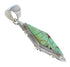 Turquoise And Authentic Sterling Silver Pendant Jewelry VX54798