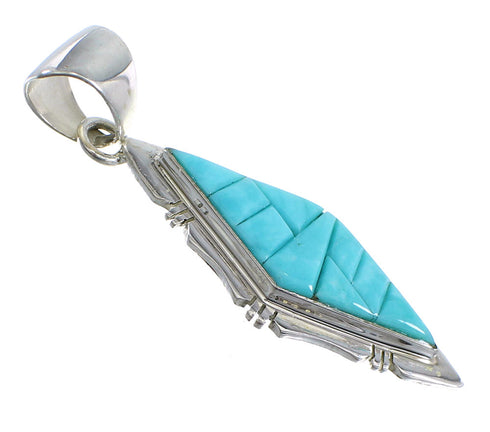 Turquoise And Sterling Silver Southwest Pendant Jewelry VX54813