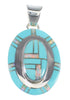Turquoise And Opal Genuine Sterling Silver Pendant Southwestern Jewelry VX54833