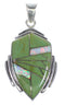 Turquoise And Opal Inlay Sterling Silver Pendant Southwestern Jewelry VX54836
