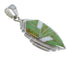 Southwestern Turquoise And Opal Sterling Silver Pendant Jewelry VX54840