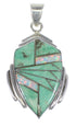 Southwestern Turquoise And Opal Inlay Genuine Sterling Silver Pendant Jewelry VX54842