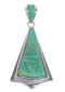 Turquoise Inlay And Sterling Silver Southwest Pendant VX55395