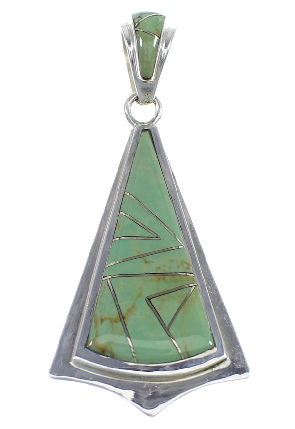 Turquoise And Genuine Sterling Silver Pendant Jewelry VX55400