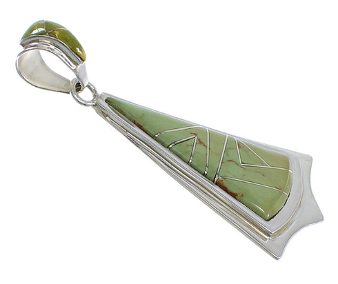 Turquoise And Authentic Sterling Silver Southwest Pendant Jewelry VX55406