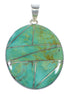 Southwest Turquoise And Genuine Sterling Silver Pendant VX55423