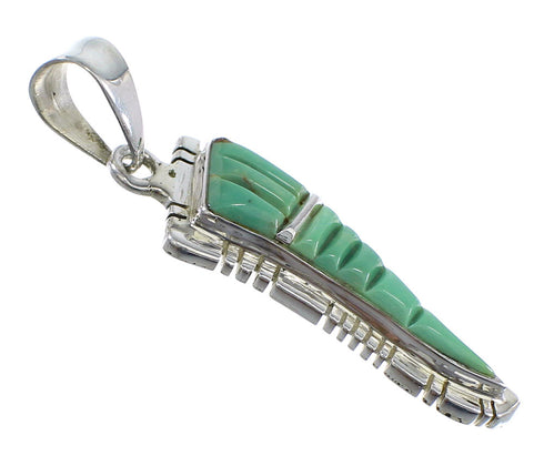 Turquoise Inlay And Sterling Silver Slide Pendant VX55449