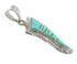 Turquoise Inlay And Genuine Sterling Silver Slide Pendant VX55452