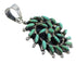 Sterling Silver And Turquoise Needlepoint Southwest Pendant VX55477