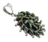 Genuine Sterling Silver And Turquoise Needlepoint Southwest Pendant VX55479