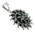 Sterling Silver And Turquoise Needlepoint Southwest Pendant Jewelry VX55480